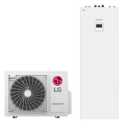 Šilumos siurblys oras-vanduo LG Therma V, Combi, Split, su integr. 200 ltr. talpa, 5 kW