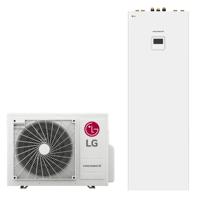 Šilumos siurblys oras-vanduo LG Therma V, Combi, Split, su integr. 200 ltr. talpa, 5 kW
